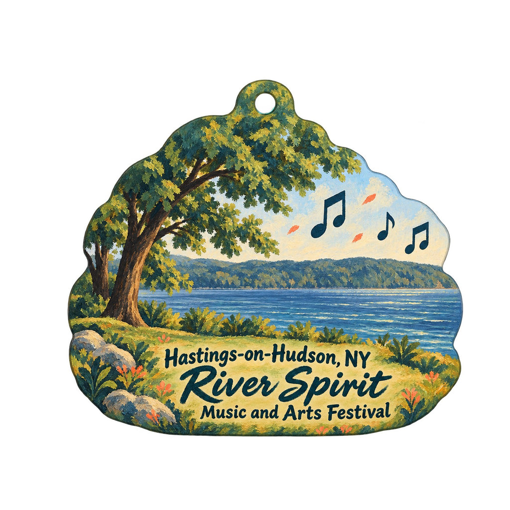 Chelsea Dry Goods Town Icon custom wood ornament OC1093 on white