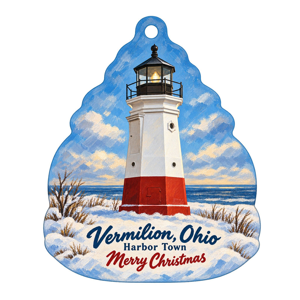 Paper Moon Vineyards Christmas custom wood ornament OC1098 on white
