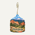 Poor Richard's Book Store Town Icon custom wood ornament OC109 hanging on hook