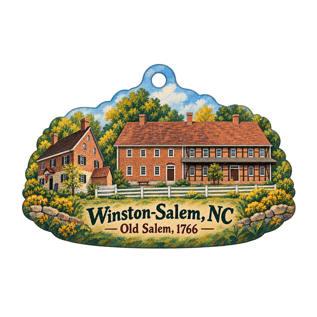 Simply Sterling & Company Town Icon custom wood ornament OC1102 on white