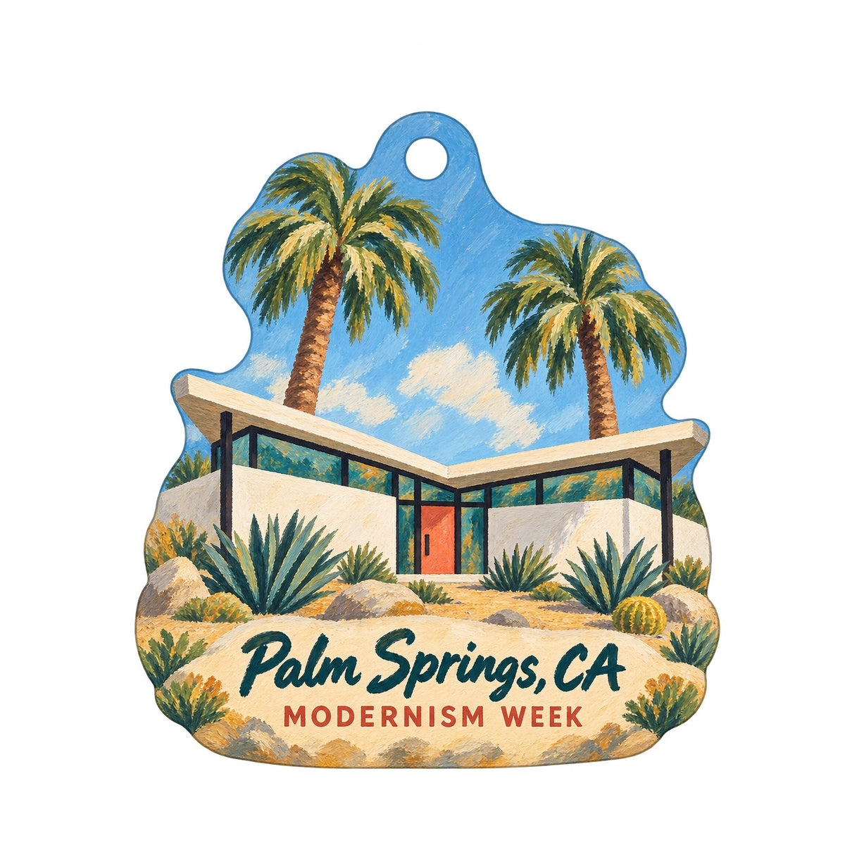 Sazzy's Galleria, Inc. Town Icon custom wood ornament OC1108 on white