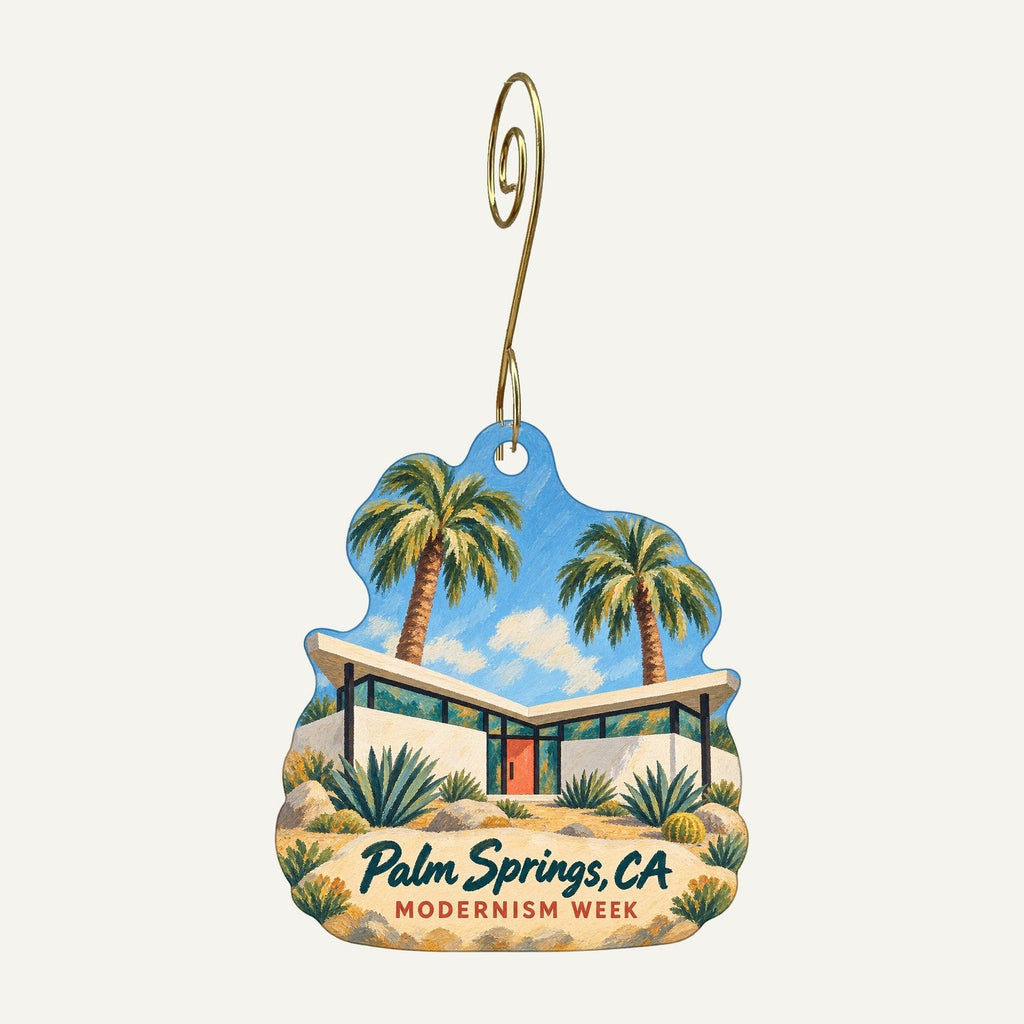 Sazzy's Galleria, Inc. Town Icon custom wood ornament OC1108 hanging on hook