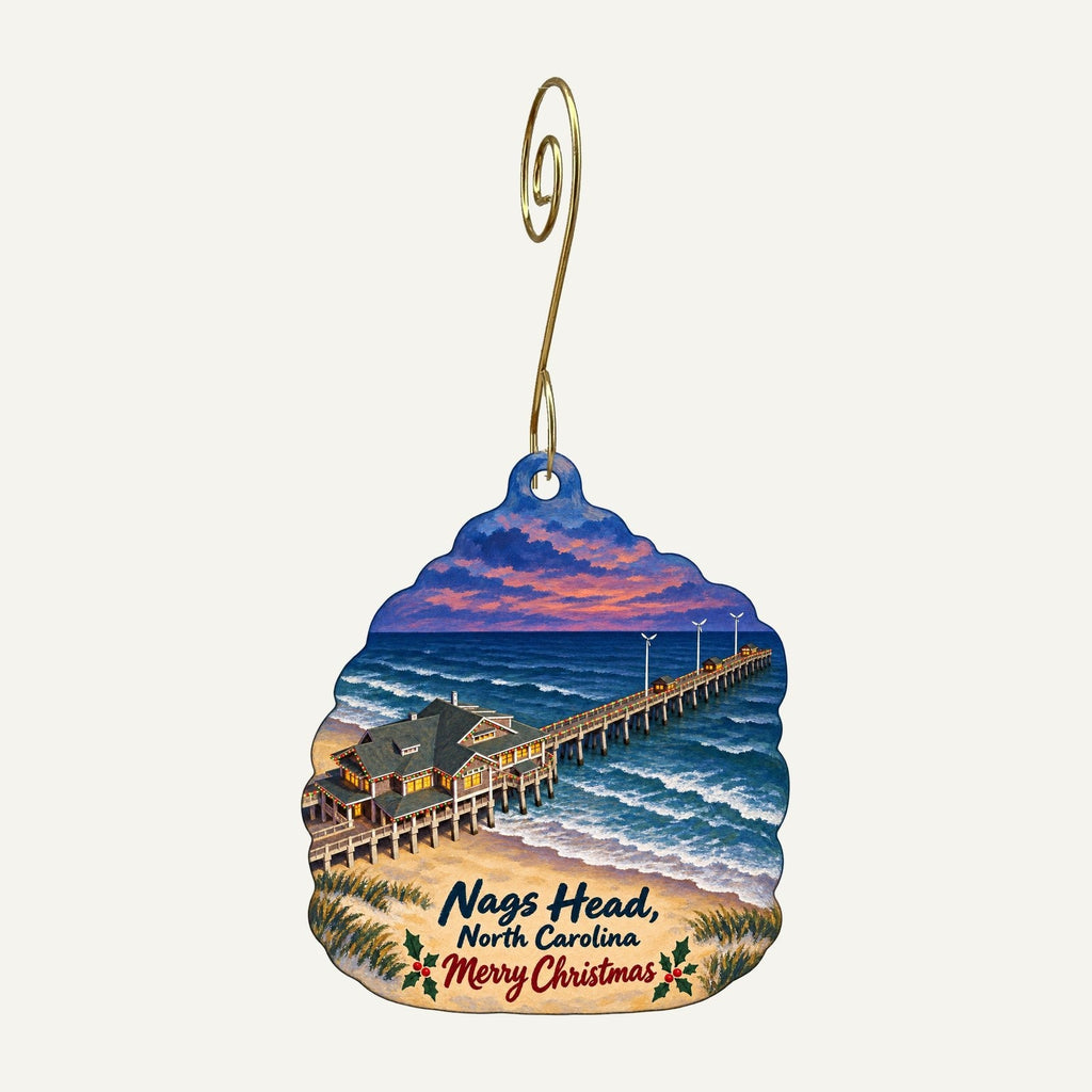That Art Place Christmas custom wood ornament OC1113 hanging on hook