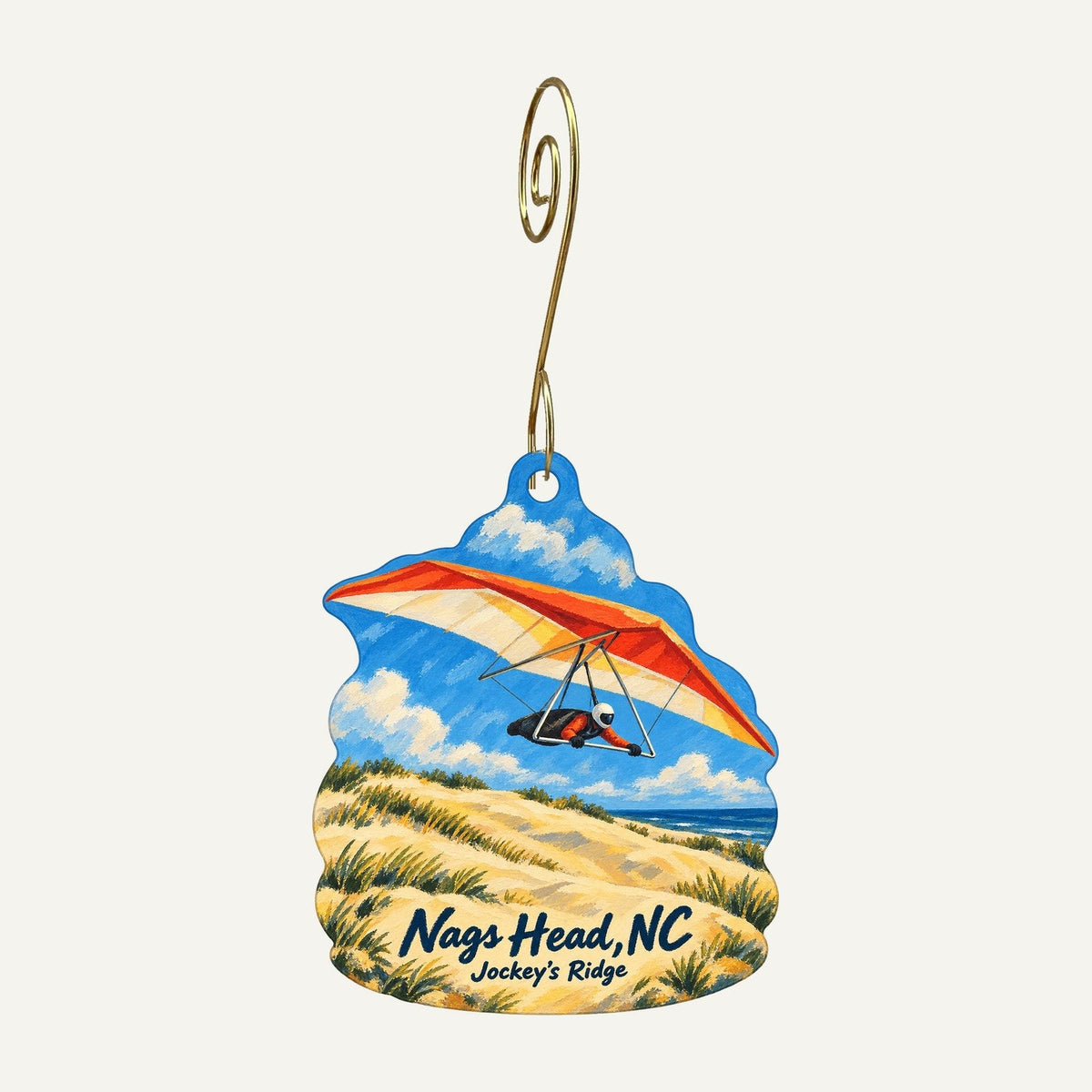 That Art Place Town Icon custom wood ornament OC1114 hanging on hook