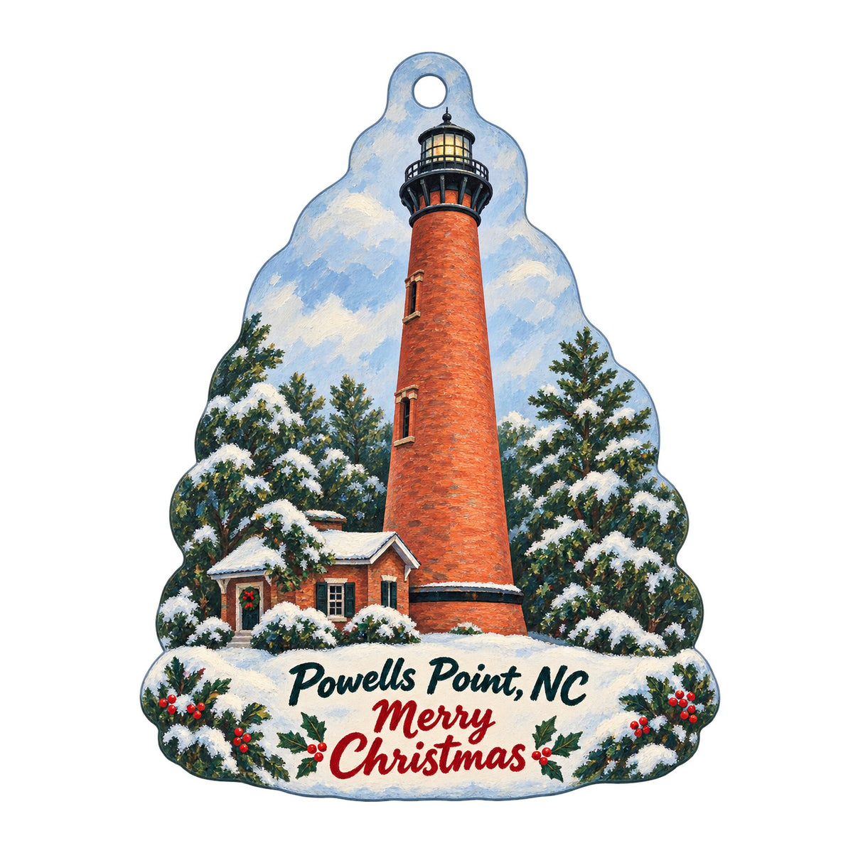 Lammers Stained Glass & Gifts Christmas custom wood ornament OC1128 on white