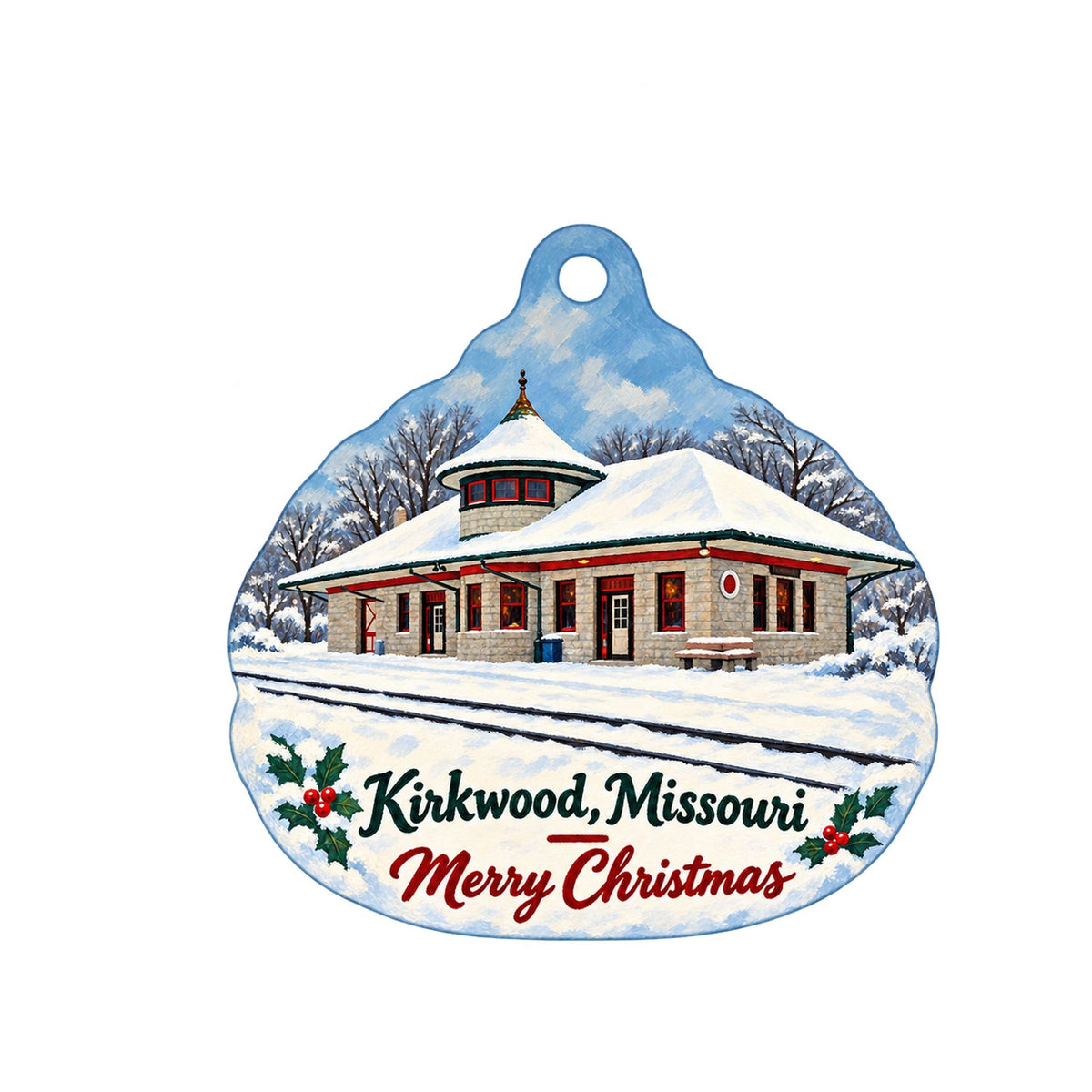 Summit Produce at Kirkwood Farmers Market Christmas custom wood ornament OC1134 on white