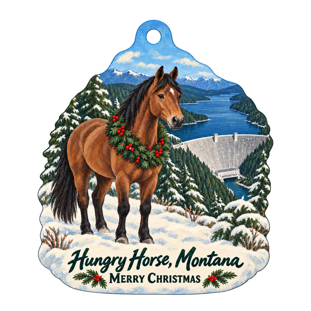 Lincoln Gift Stores Christmas custom wood ornament OC1137 on white