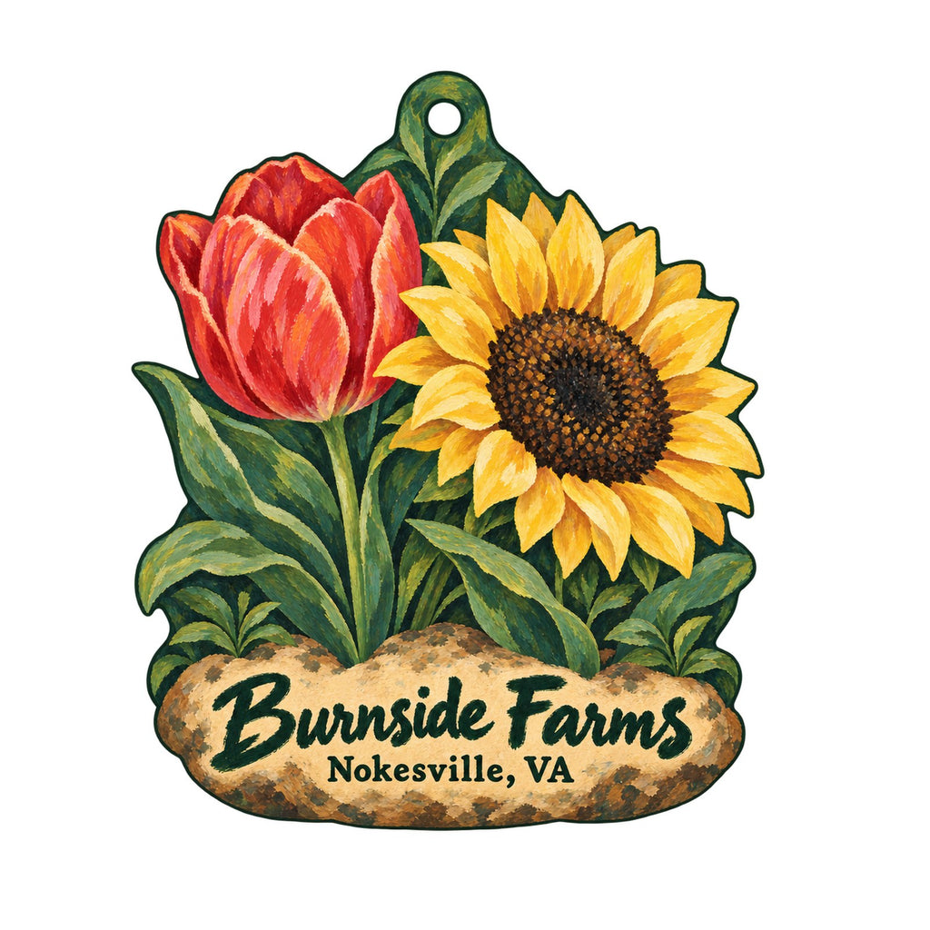 Burnside Farms Logo custom wood ornament OC1145 on white