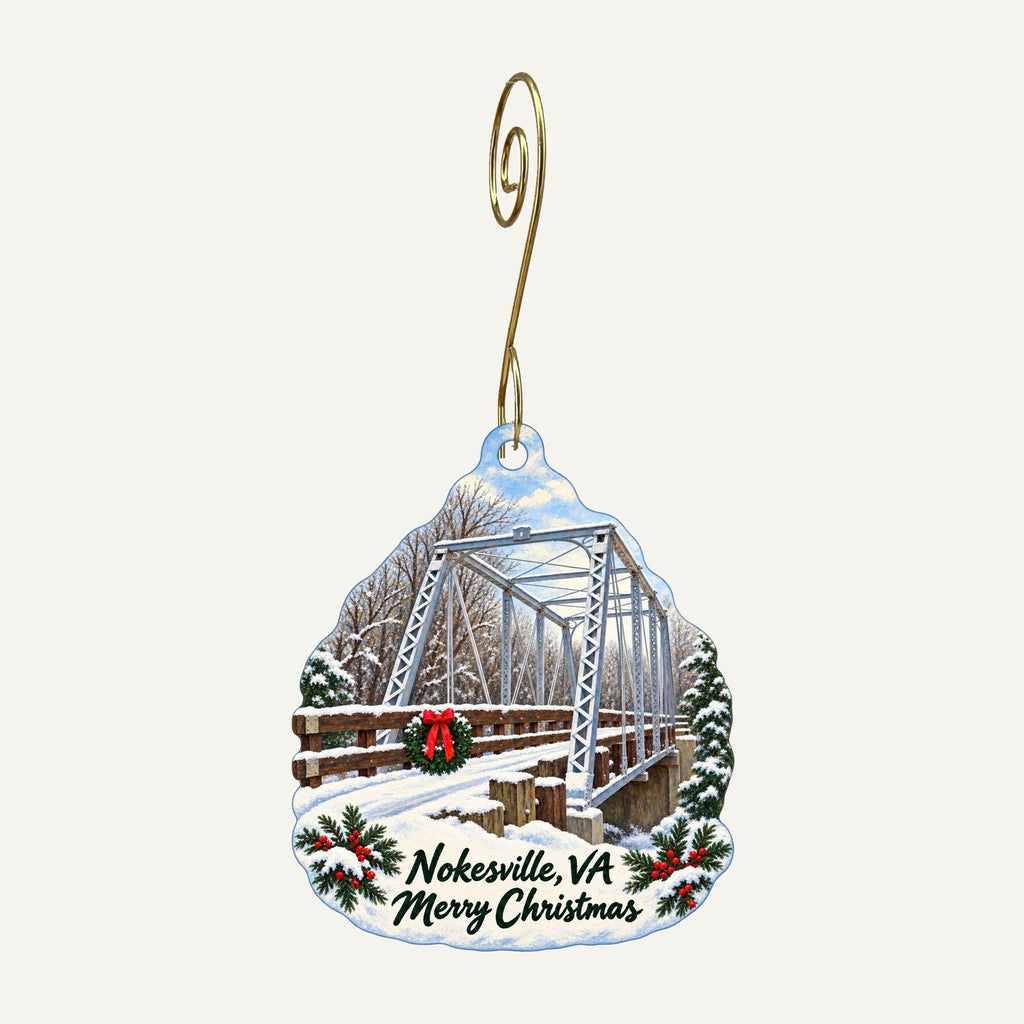 Burnside Farms Christmas custom wood ornament OC1146 hanging on hook