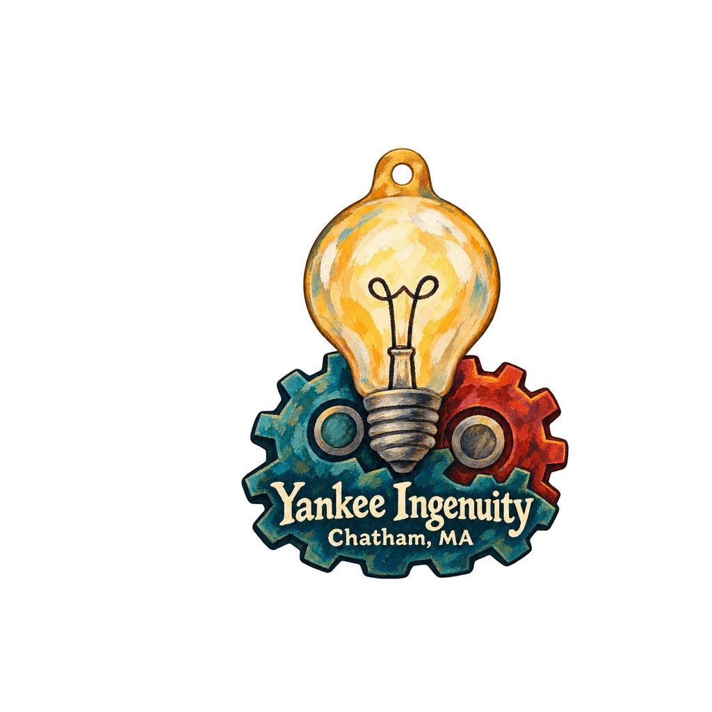 Yankee Ingenuity Logo custom wood ornament OC1151 on white