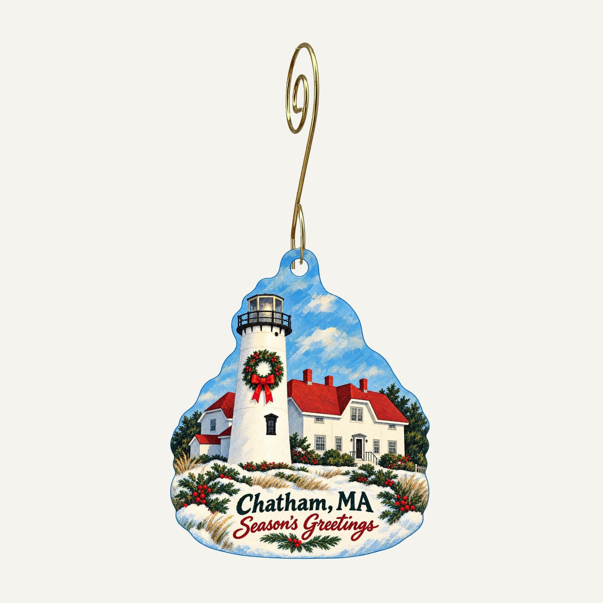 Yankee Ingenuity Christmas custom wood ornament OC1152 hanging on hook