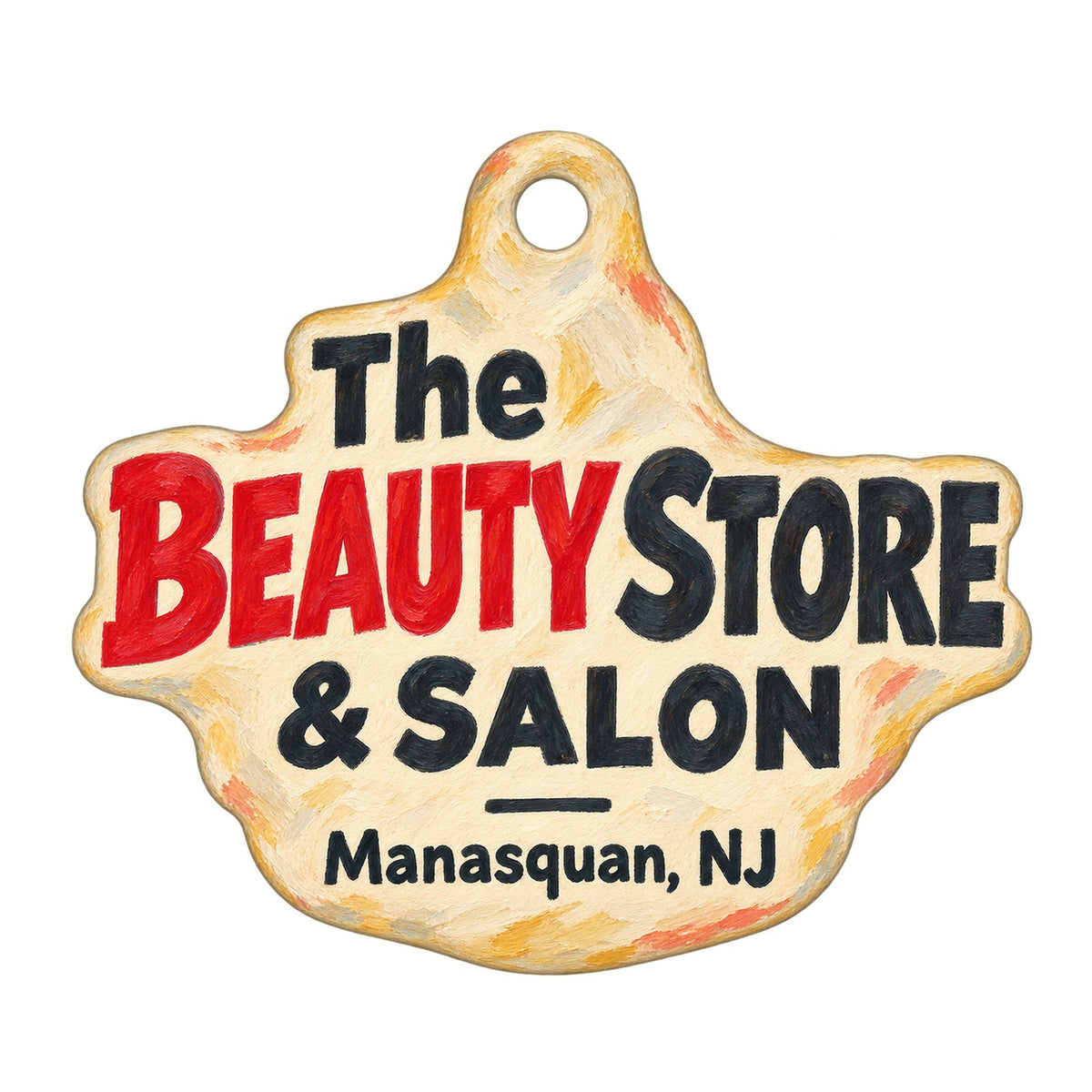 The Beauty Store & Salon Logo custom wood ornament OC1160 on white