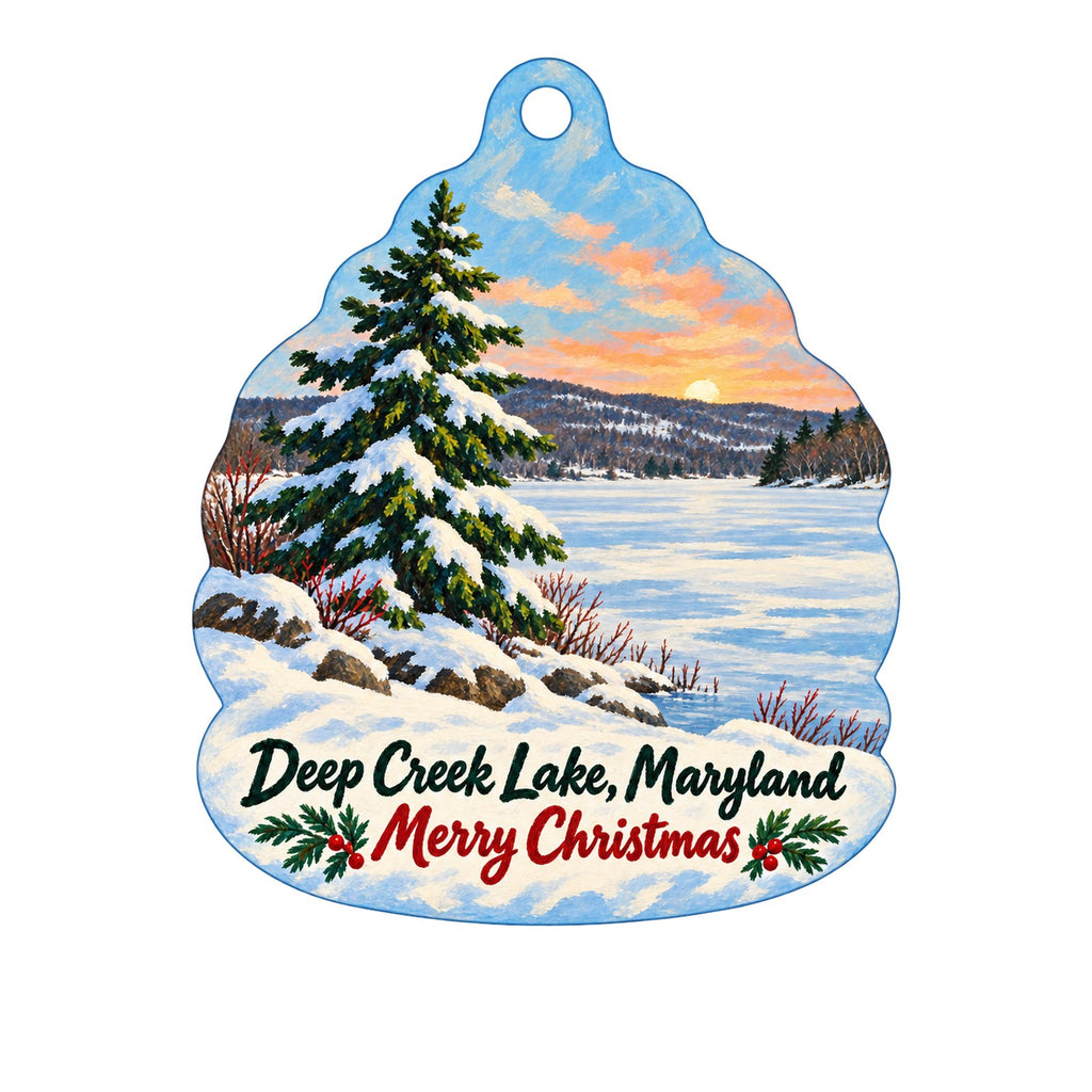 Schoolhouse Earth Christmas custom wood ornament OC1170 on white
