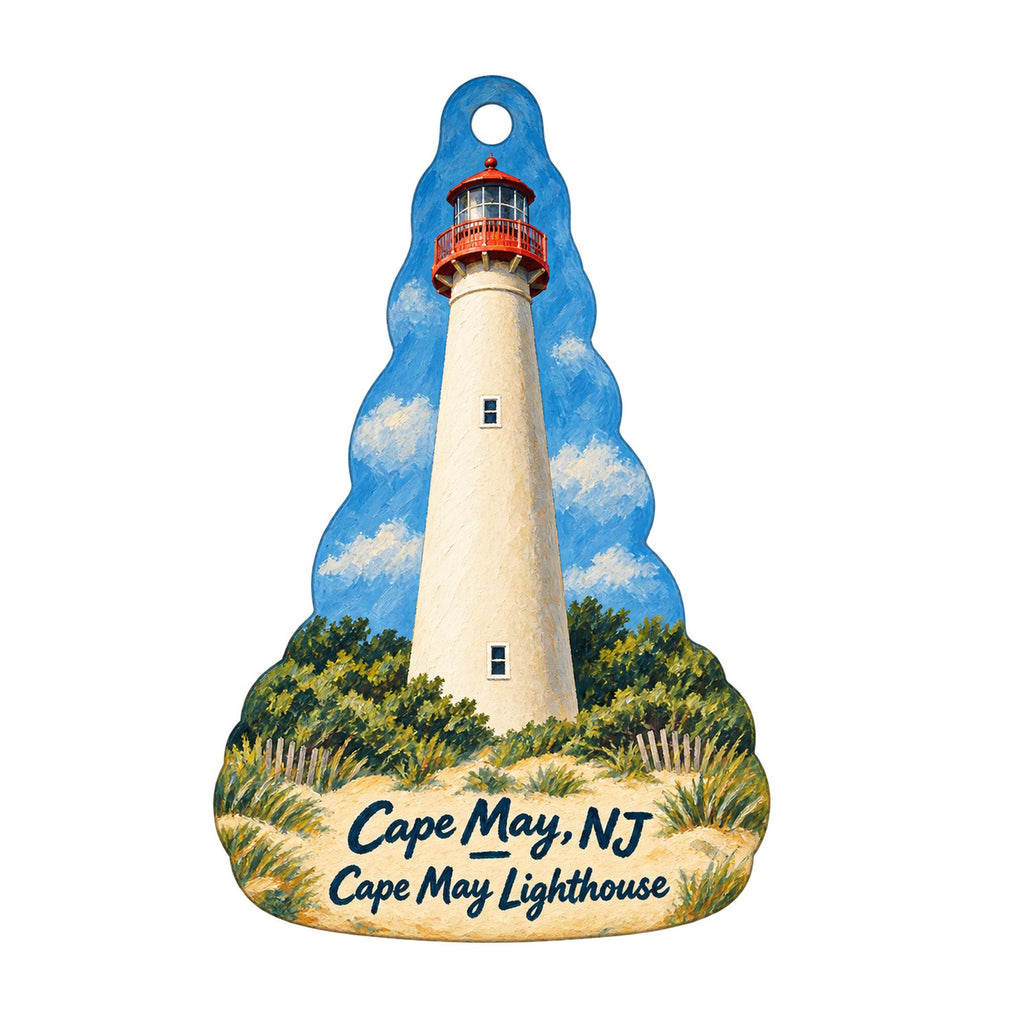 Great White Shark LLC Town Icon custom wood ornament OC1177 on white