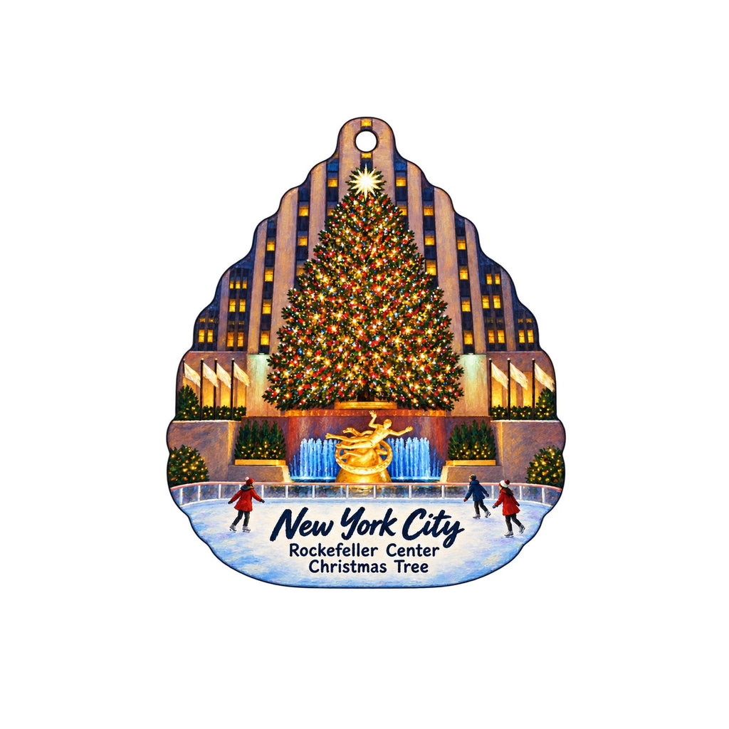 Carnegie Hall Shop Christmas custom wood ornament OC1179 on white