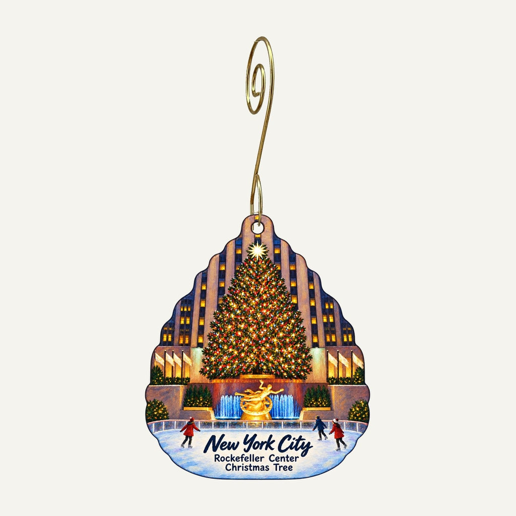 Carnegie Hall Shop Christmas custom wood ornament OC1179 hanging on hook