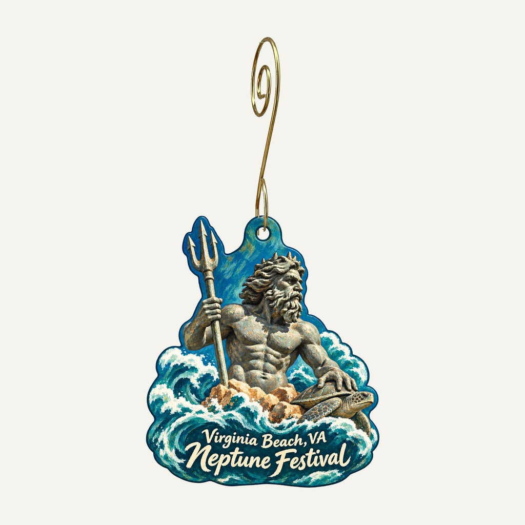 Virginia Aquarium & Marine Science Center Town Icon custom wood ornament OC1192 hanging on hook