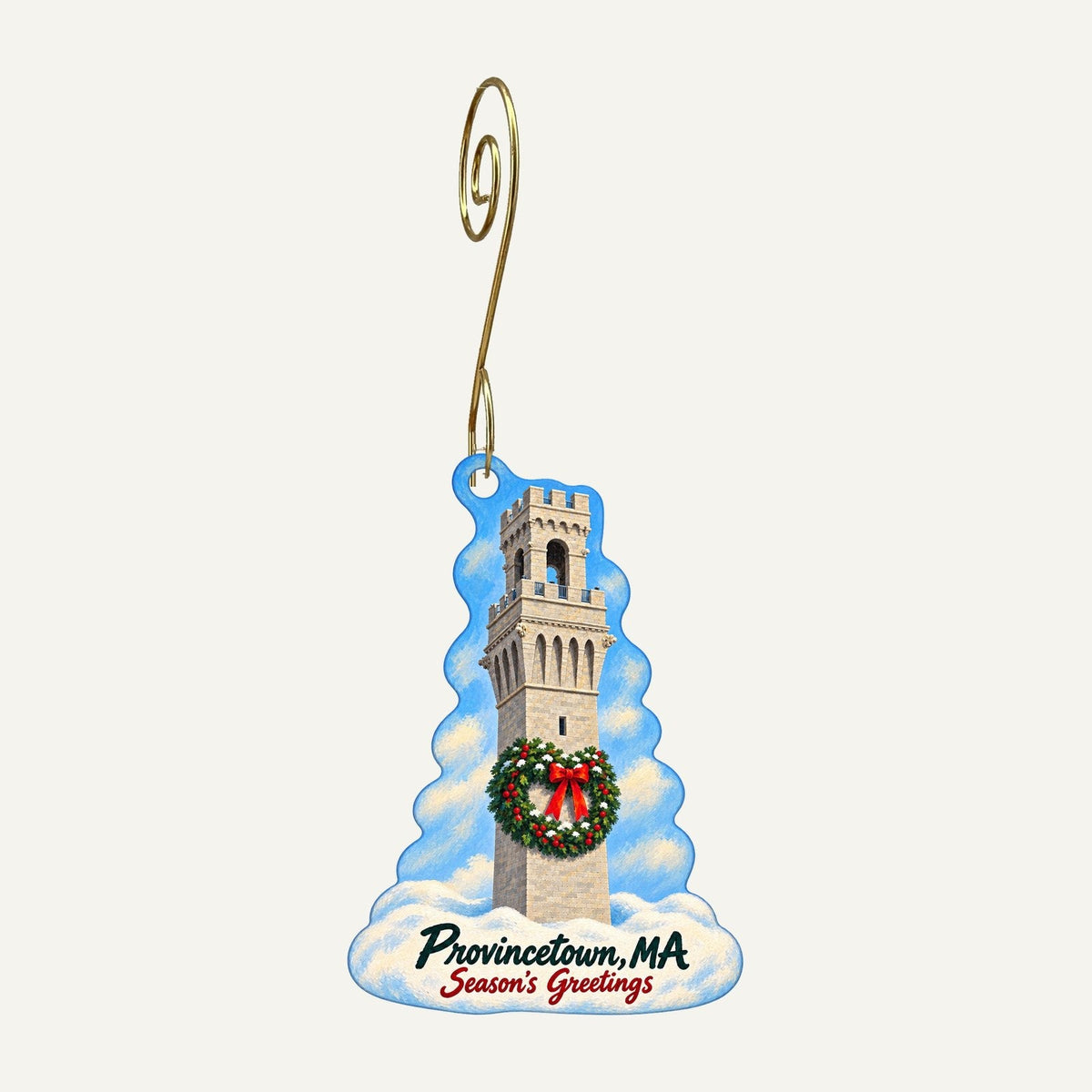 Zinnia Jewelry Christmas custom wood ornament OC1200 hanging on hook