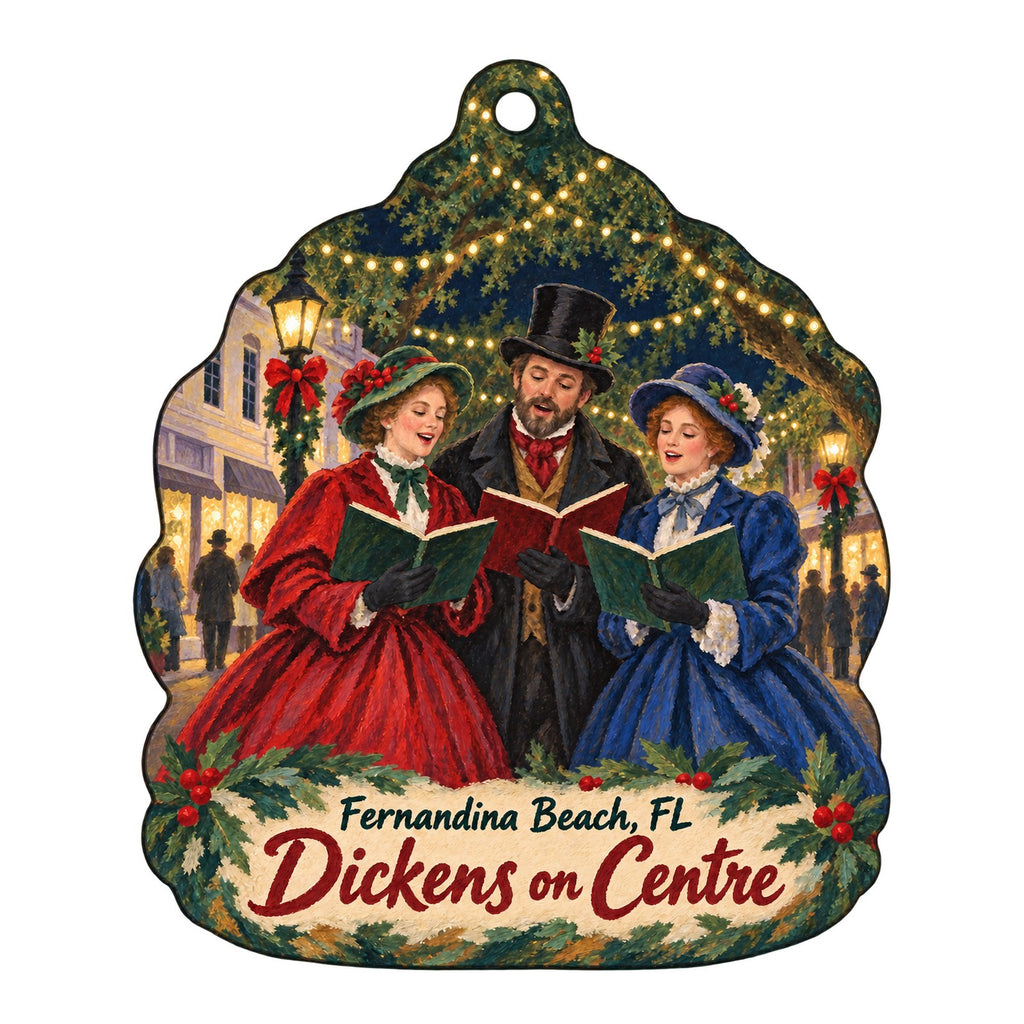 Cottonways Christmas custom wood ornament OC120 on white