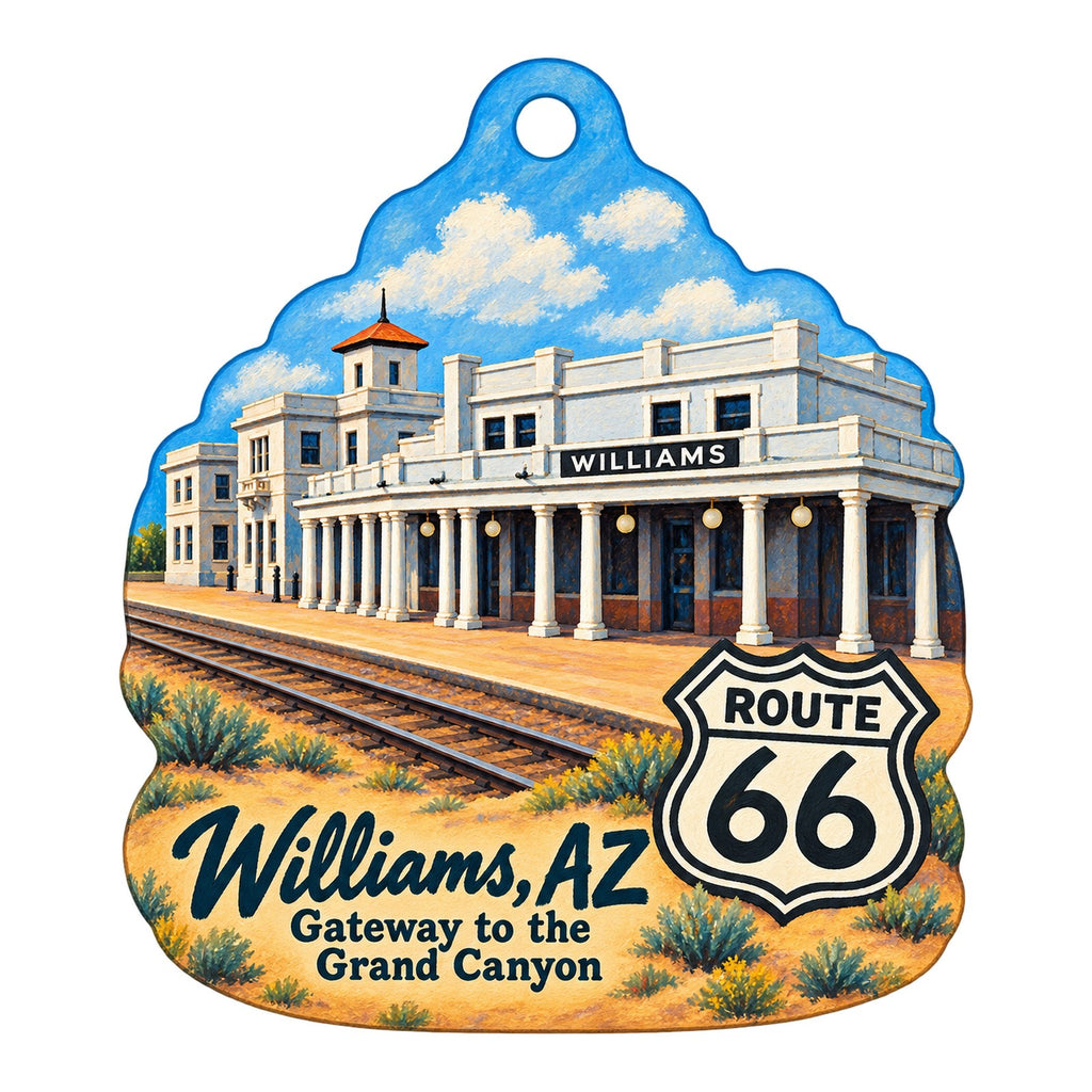 Grand Canyon Railway - Cafe / Gift Store Town Icon custom wood ornament OC1213 on white