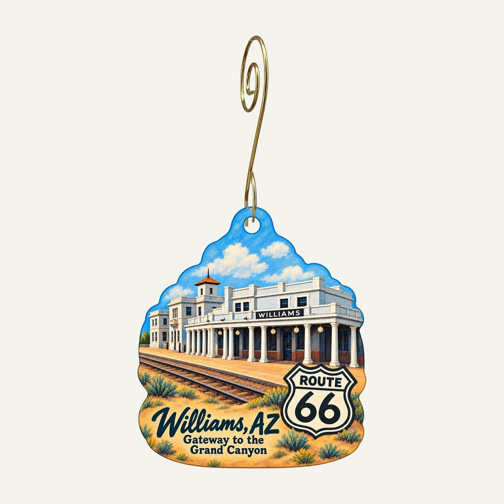 Grand Canyon Railway - Cafe / Gift Store Town Icon custom wood ornament OC1213 hanging on hook