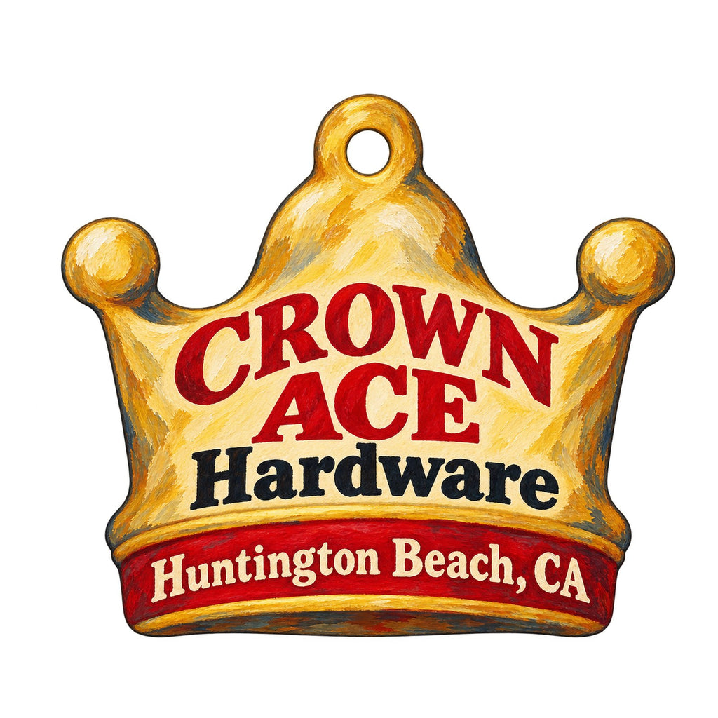 Crown Ace Hardware Logo custom wood ornament OC1214 on white