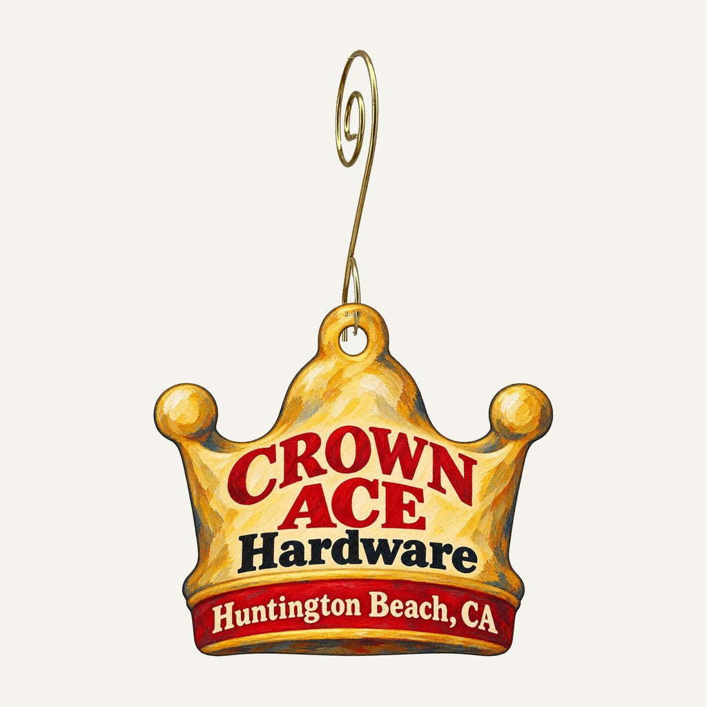 Crown Ace Hardware Logo custom wood ornament OC1214 hanging on hook