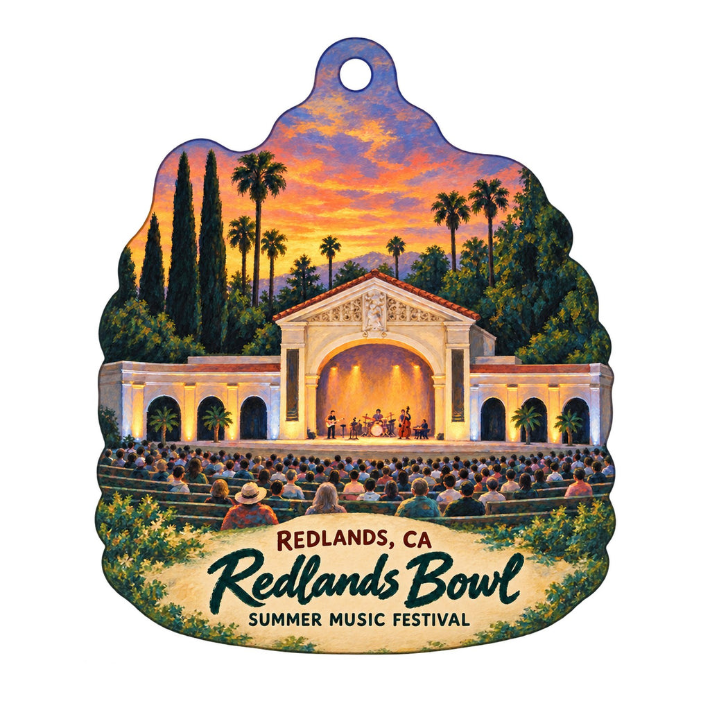Feel Good Market Town Icon custom wood ornament OC1219 on white