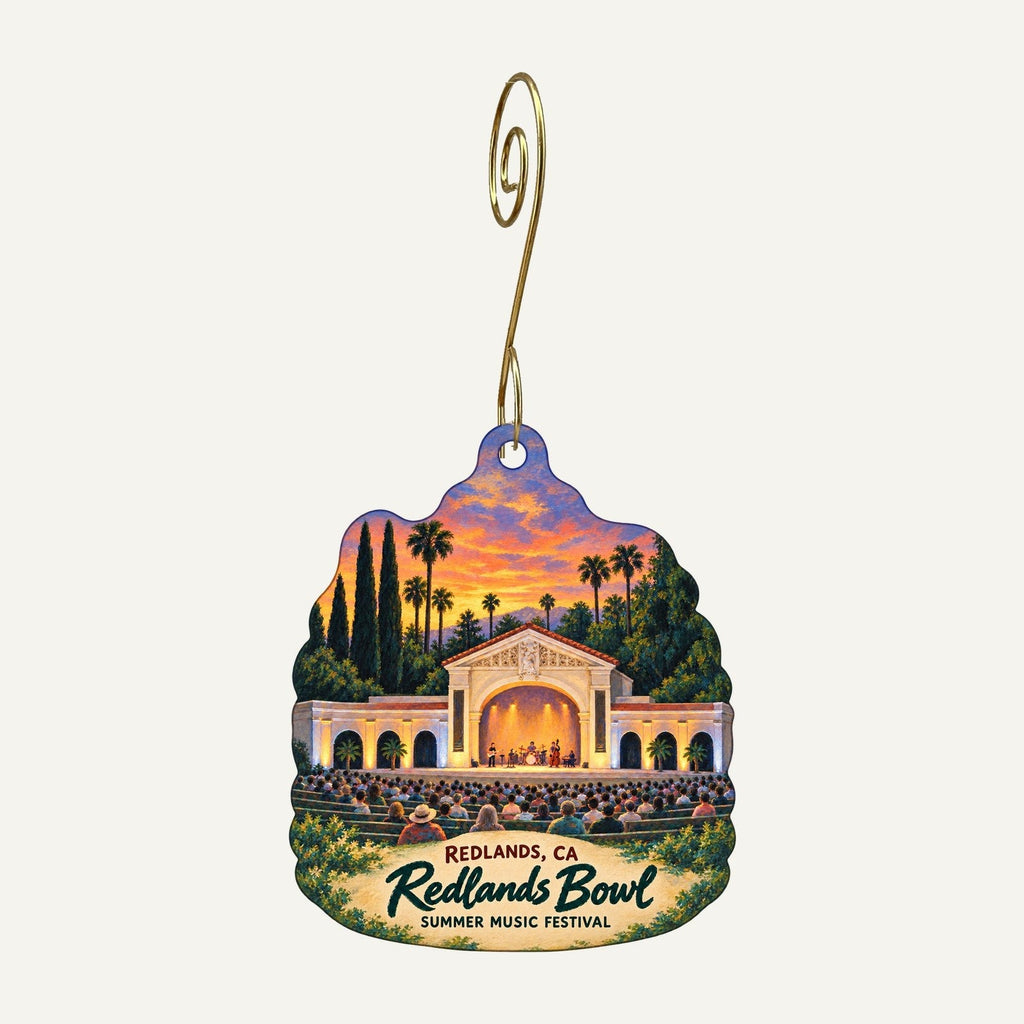Feel Good Market Town Icon custom wood ornament OC1219 hanging on hook
