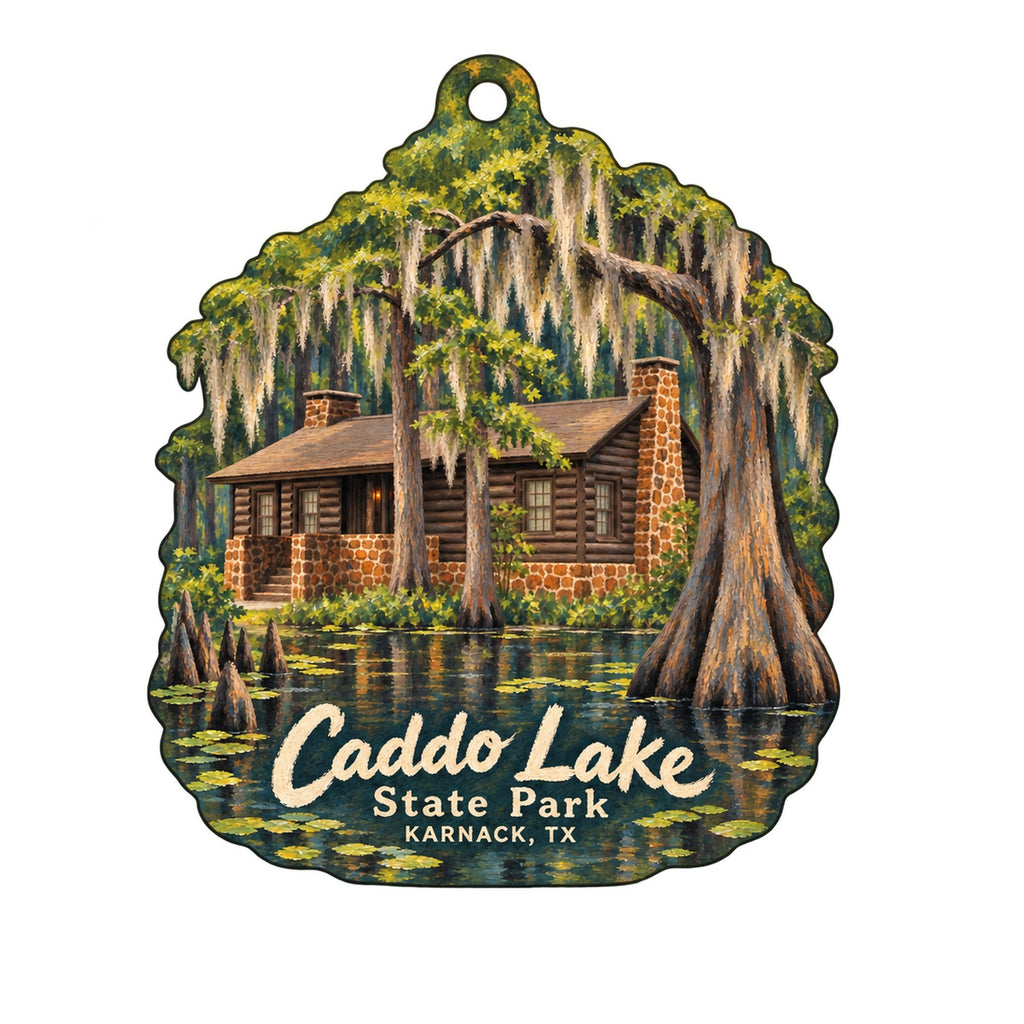 Caddo Lake State Park Store Logo custom wood ornament OC1220 on white