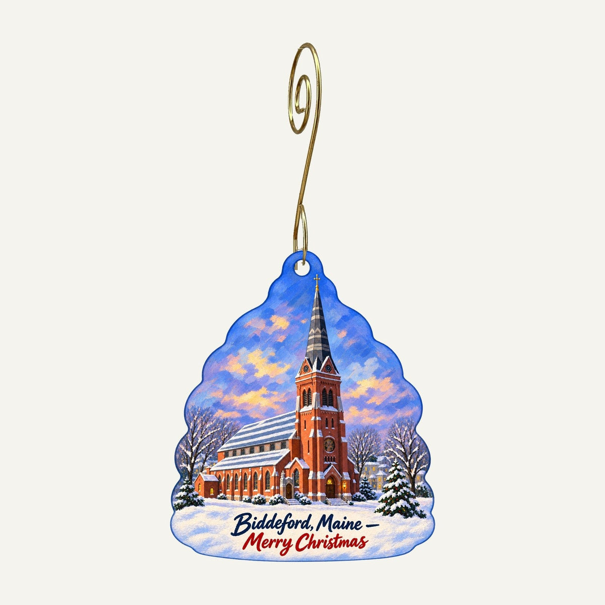 SUGER Christmas custom wood ornament OC1227 hanging on hook