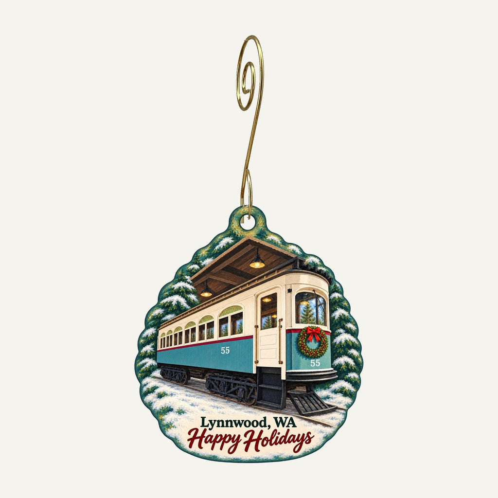 Forest Life Creations Christmas custom wood ornament OC1230 hanging on hook