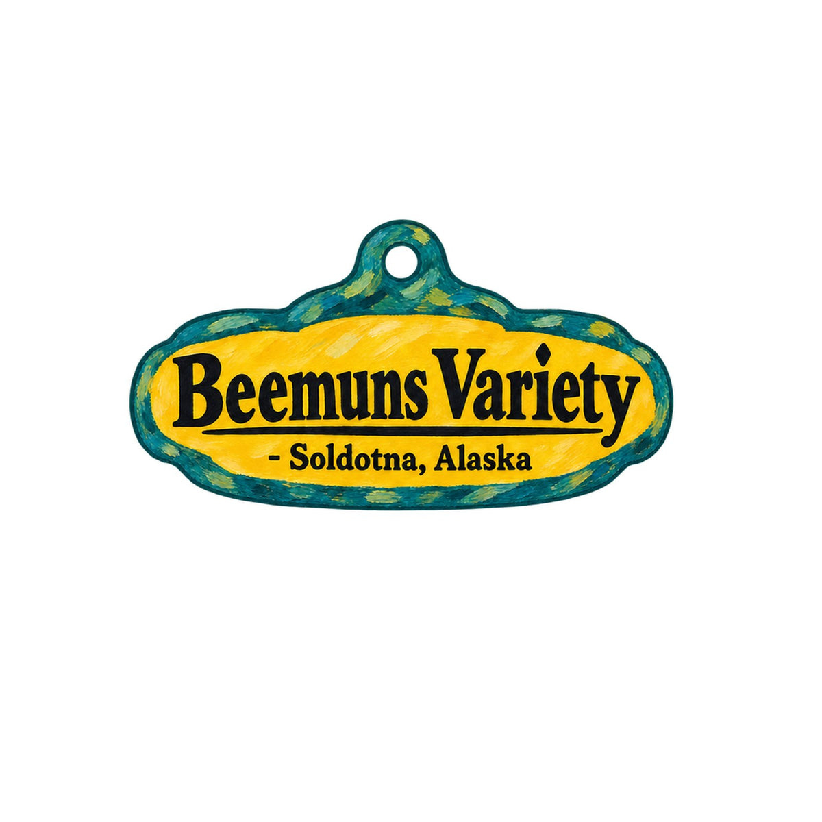 Beemuns Variety Logo custom wood ornament OC1232 on white