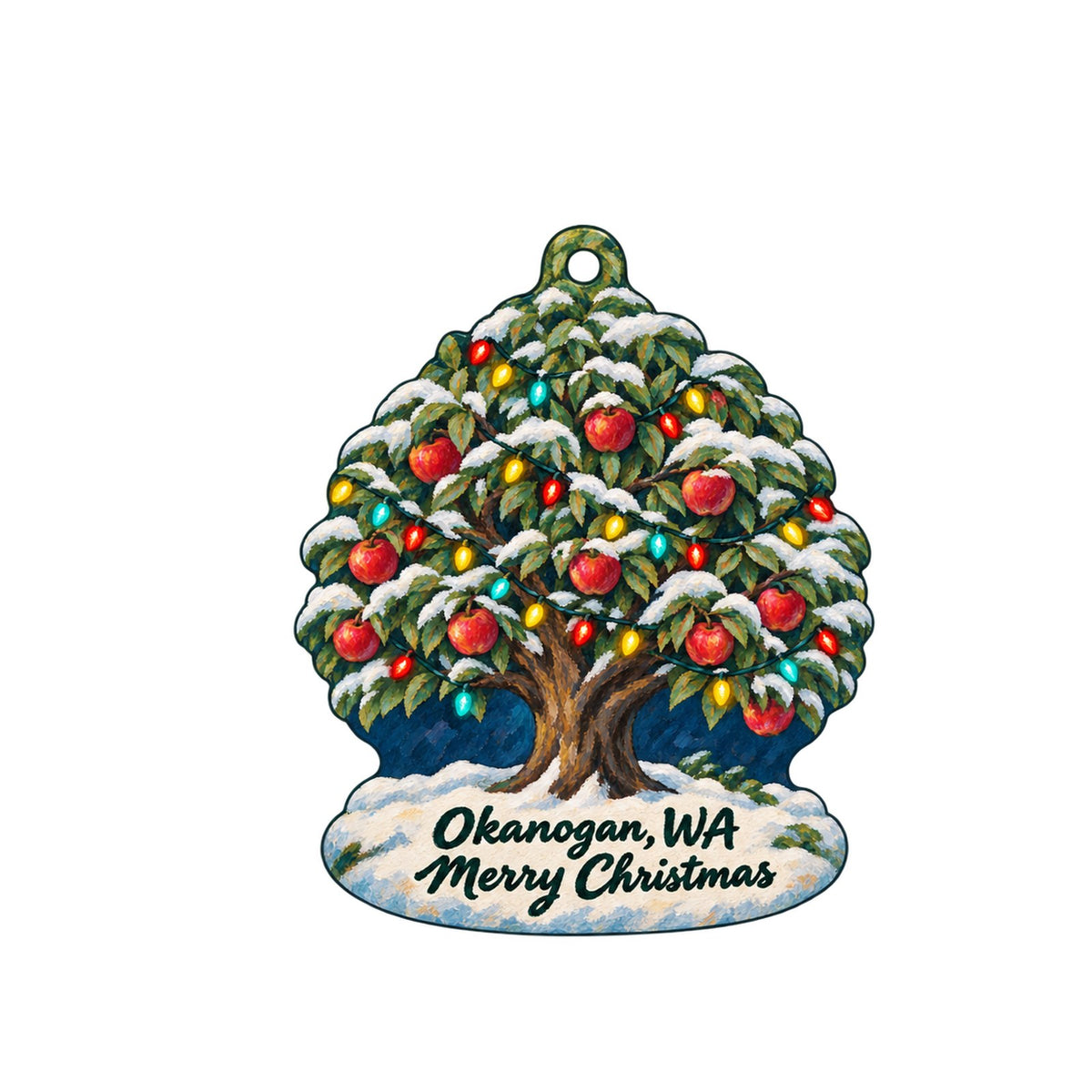 Smallwood Farms Christmas custom wood ornament OC1236 on white