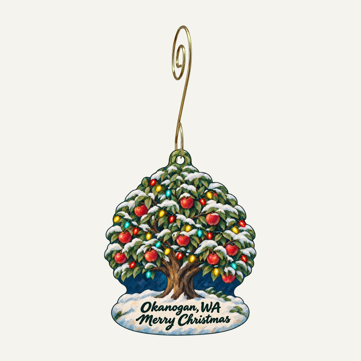 Smallwood Farms Christmas custom wood ornament OC1236 hanging on hook