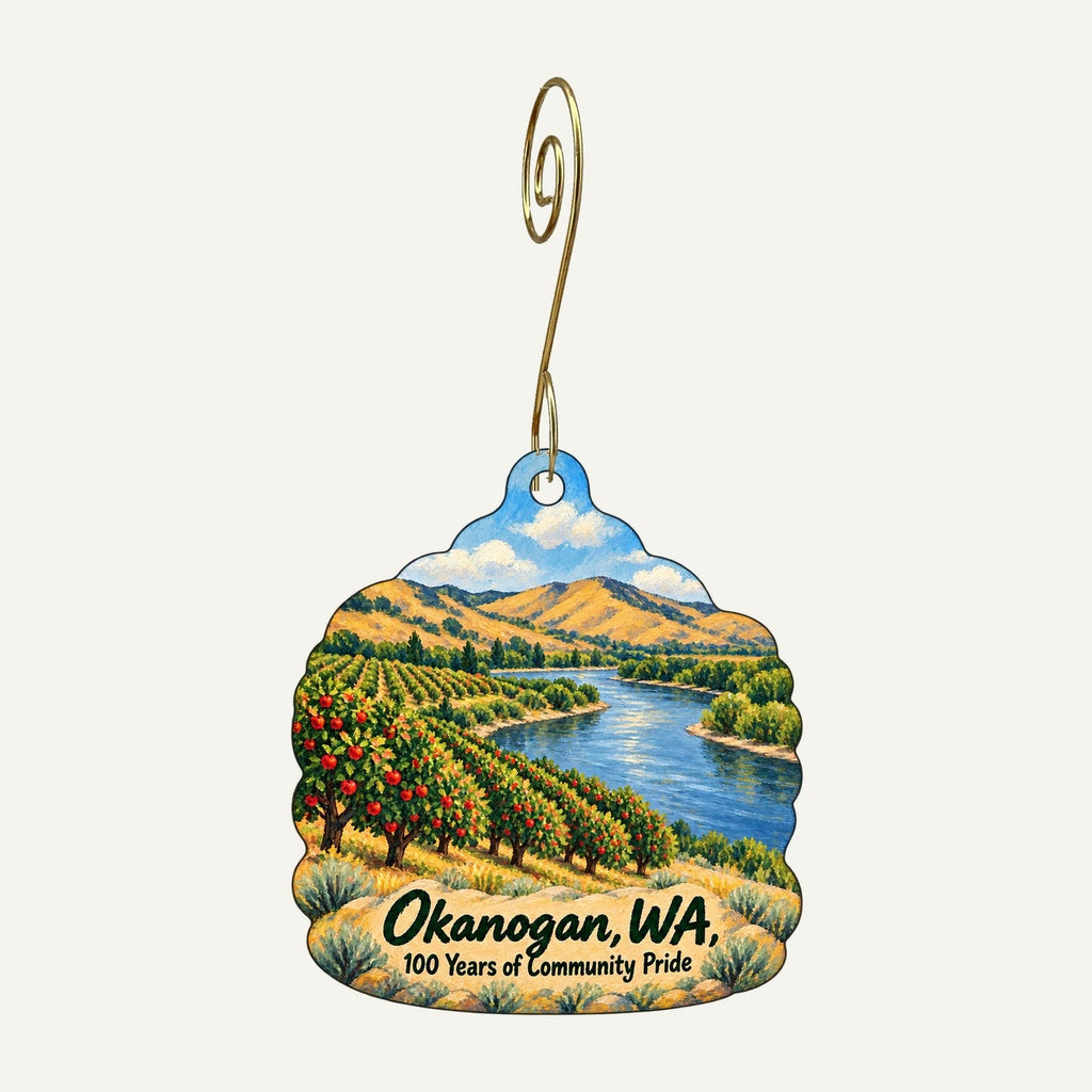Smallwood Farms Town Icon custom wood ornament OC1237 hanging on hook