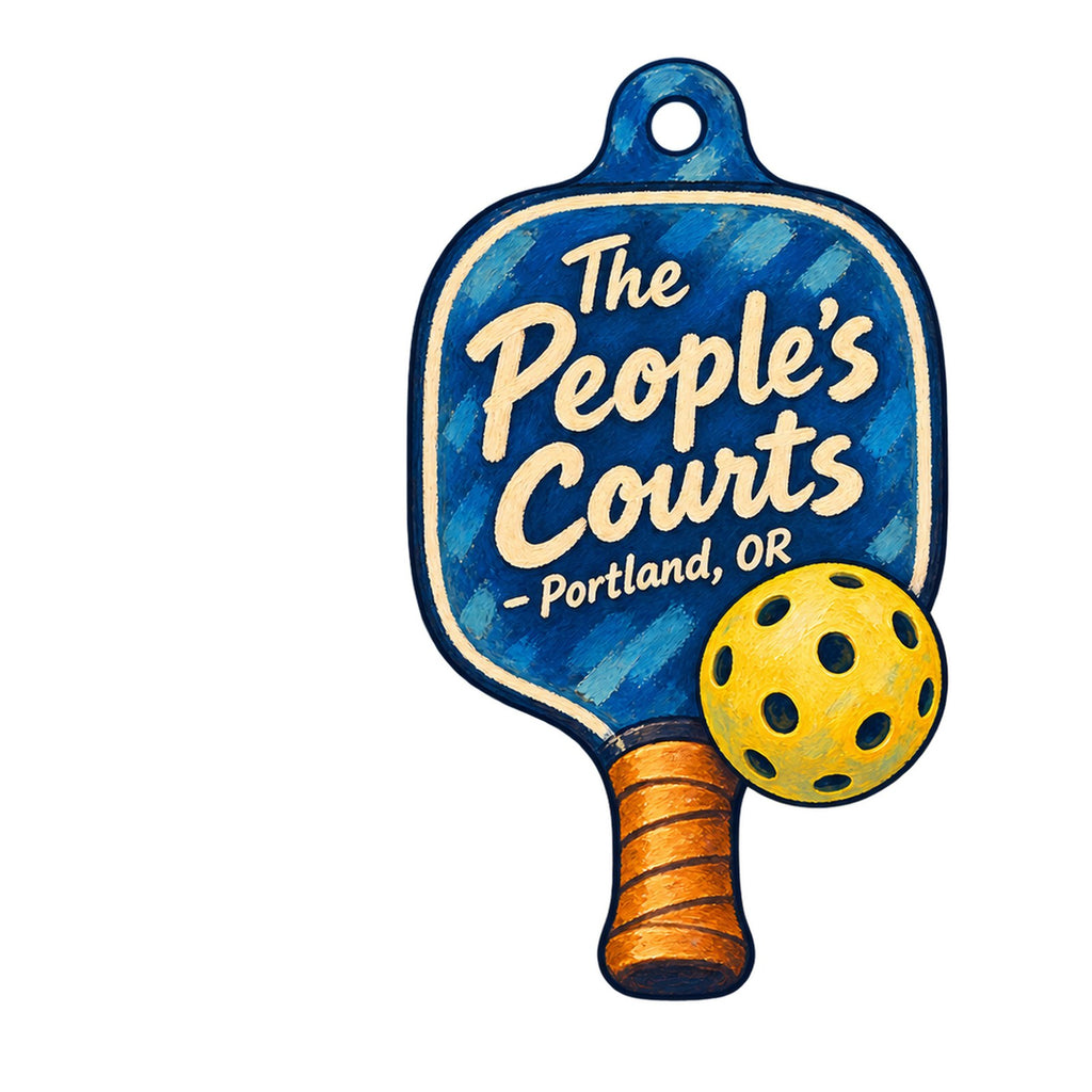 The People's Courts Logo custom wood ornament OC1241 on white