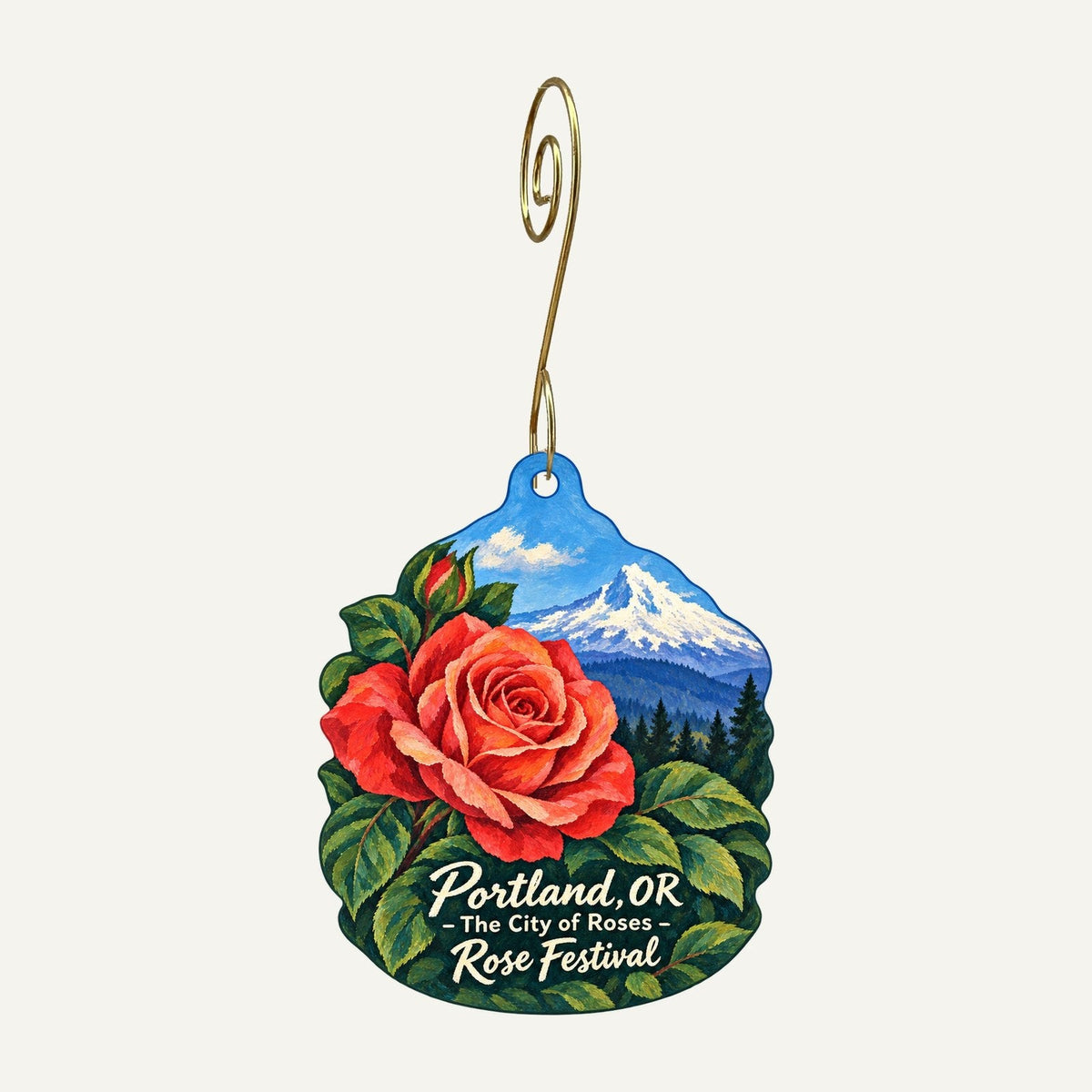 The People's Courts Town Icon custom wood ornament OC1243 hanging on hook