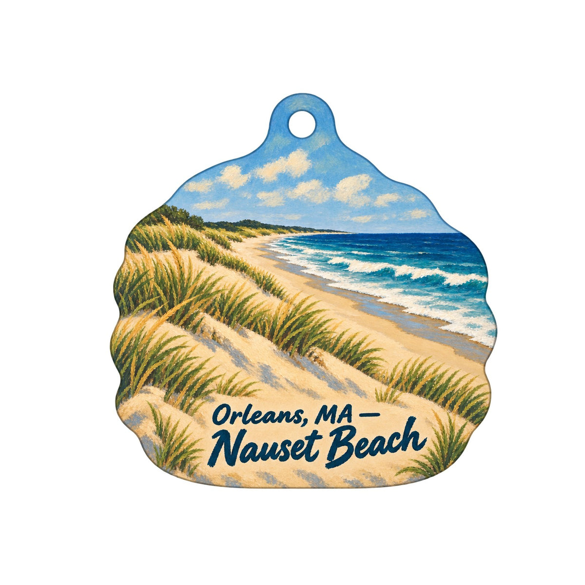 Earth House Town Icon custom wood ornament OC1252 on white