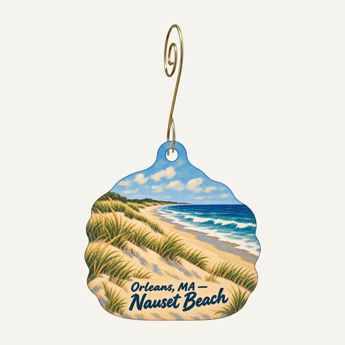 Earth House Town Icon custom wood ornament OC1252 hanging on hook