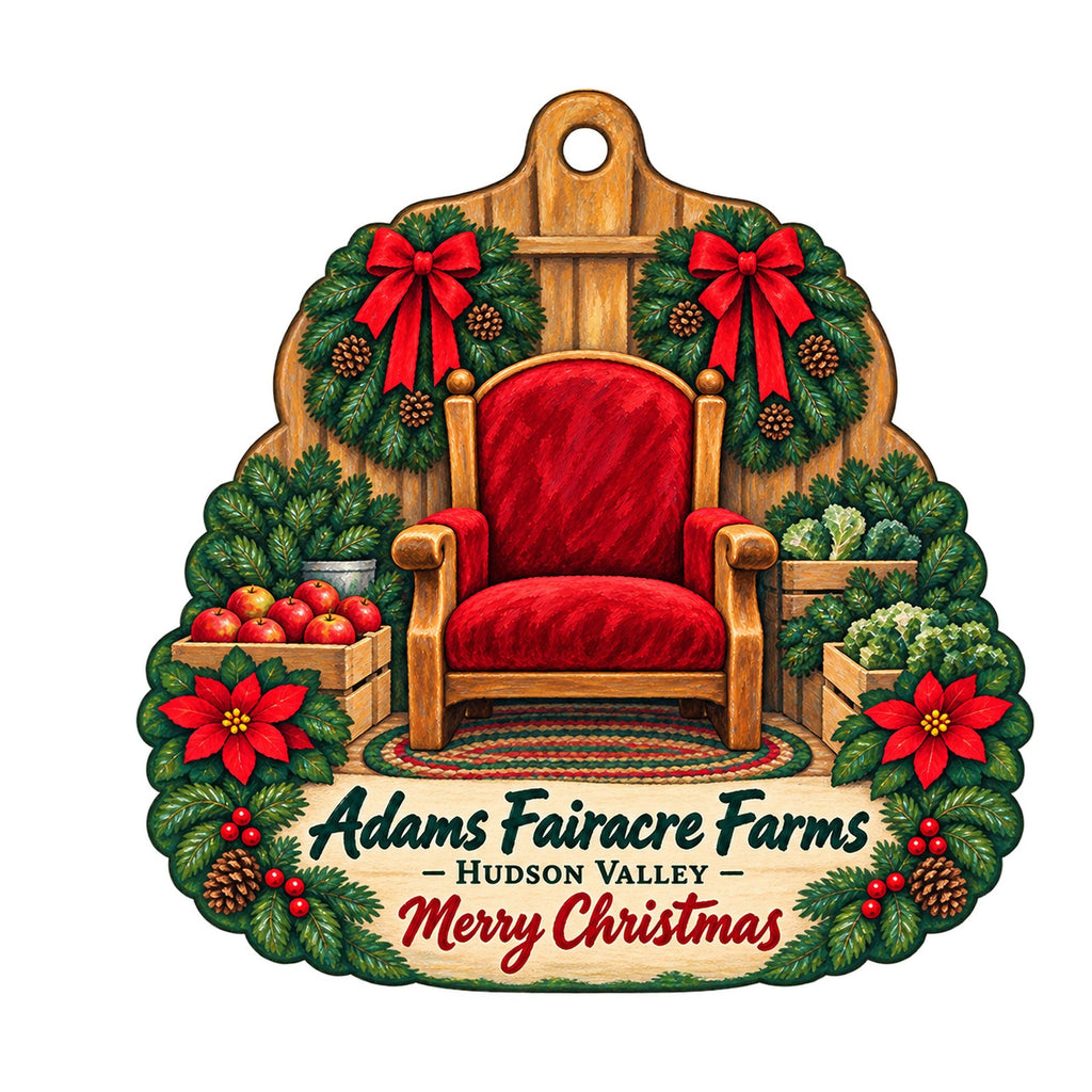 Adams Fairacre Farms Christmas custom wood ornament OC1260 on white