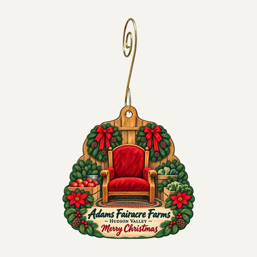 Adams Fairacre Farms Christmas custom wood ornament OC1260 hanging on hook