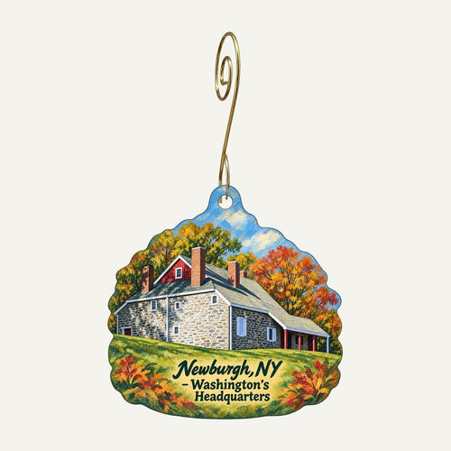 Adams Fairacre Farms Town Icon custom wood ornament OC1261 hanging on hook