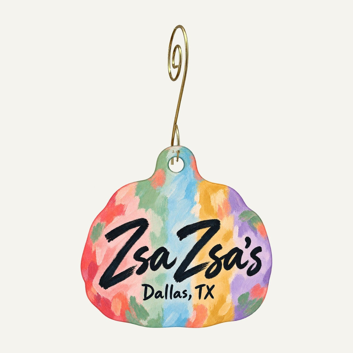 Zsa Zsa's Logo custom wood ornament OC1265 hanging on hook