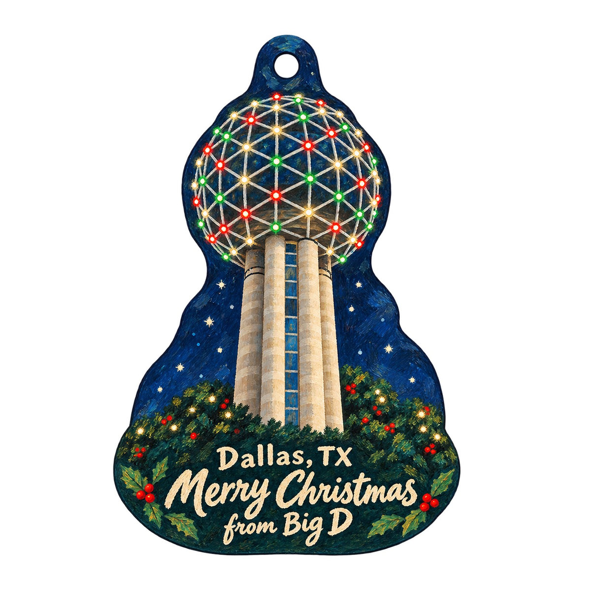 Zsa Zsa's Christmas custom wood ornament OC1266 on white