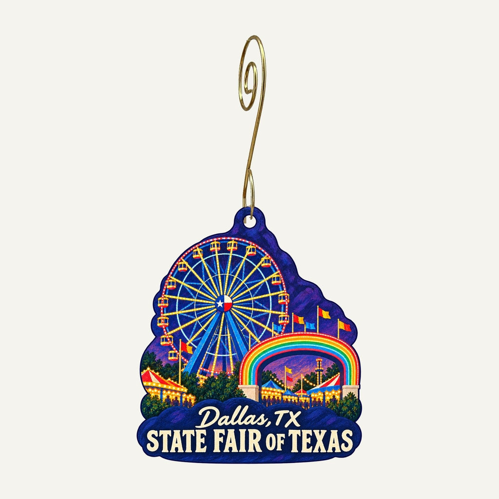 Zsa Zsa's Town Icon custom wood ornament OC1267 hanging on hook
