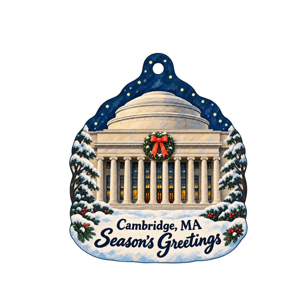MIT Museum Store Christmas custom wood ornament OC1269 on white
