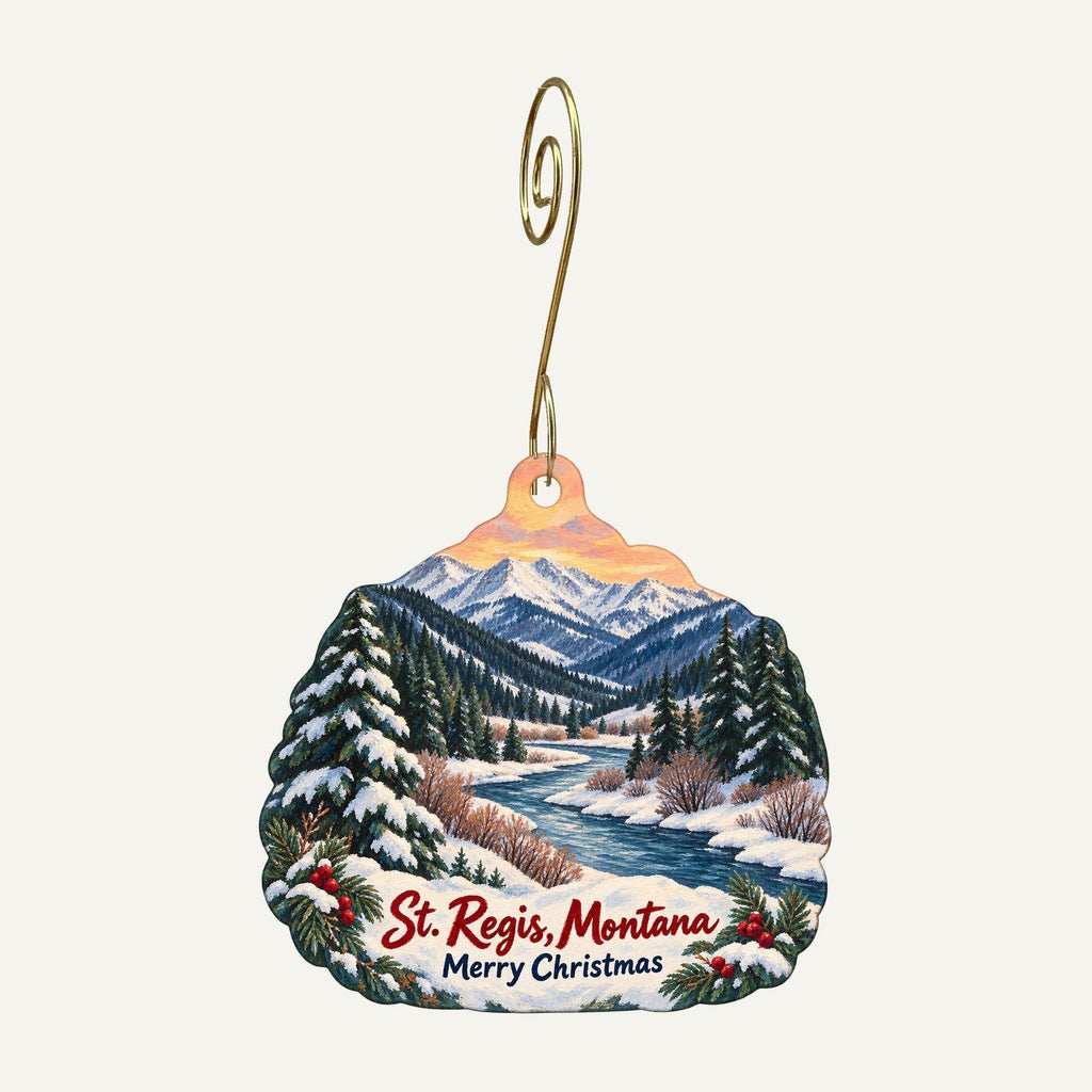 Huckleberry Patch Christmas custom wood ornament OC1272 hanging on hook