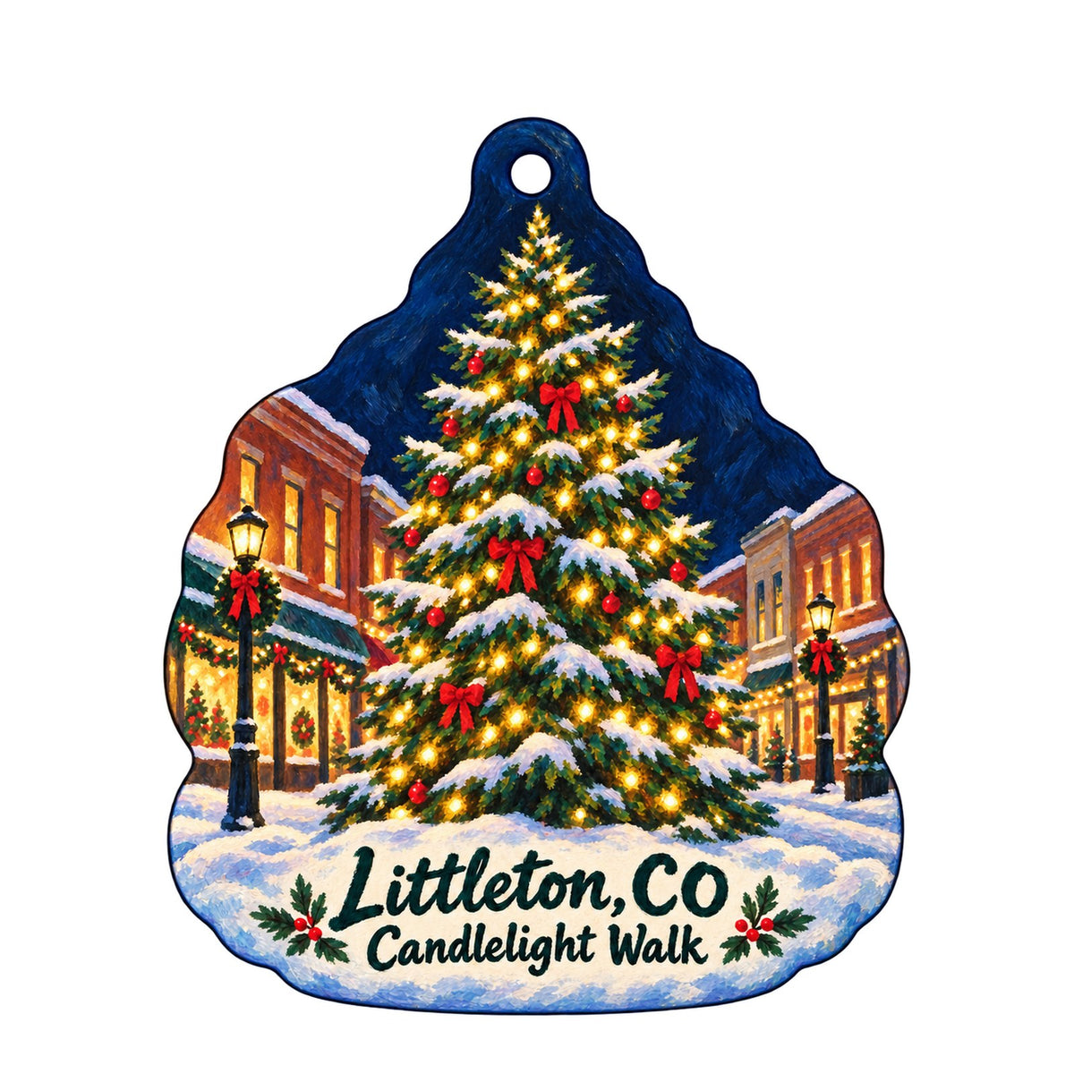 Jared's Nursery Gift and Garden Christmas custom wood ornament OC1275 on white
