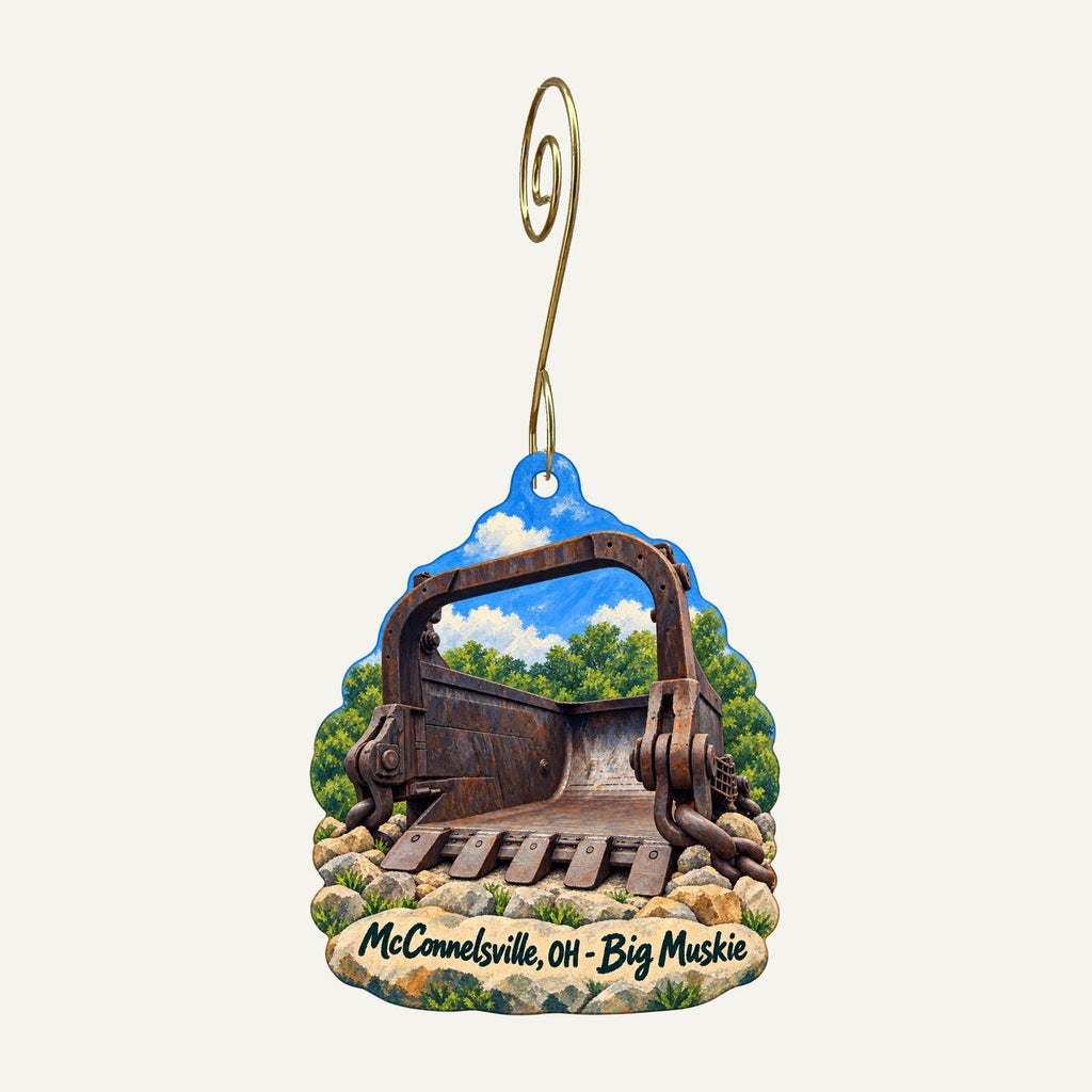 Bellavenue Manor Town Icon custom wood ornament OC1282 hanging on hook